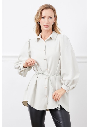 Dparis Örgü Kemerli Gömlek
