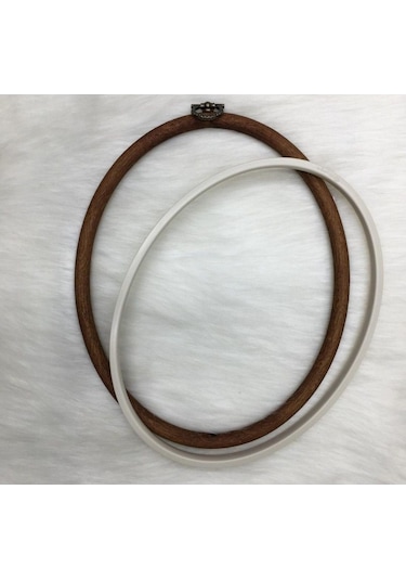 Nurge No:5 Oval Plastik Pano Nakış Kasnağı 22x27cm - 10 mm