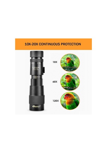 Teleskop 10 - 100x, Yüksek - Güç Yüksek Tanımlı Düşük - Hafif Gece Görüşü, Telefonla Kullan, İzle Ay