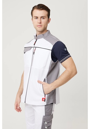 Allium Yazlık İş Ve Outdoor Yelek Beyaz-a.gri