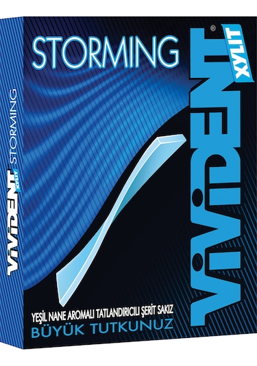 Vivident Xylit Storming Yeşil Nane Aromalı Sakız 33 G