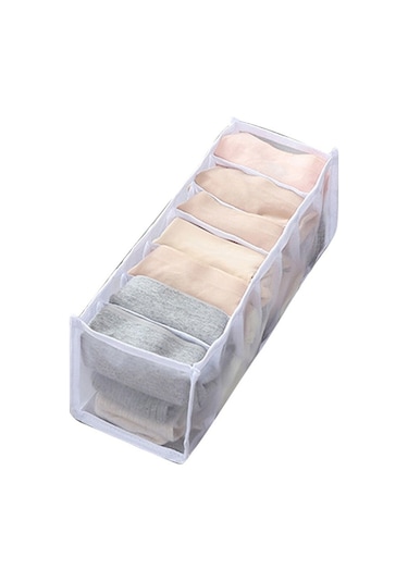 Cbtx Çorap Çekmecesi Organizatör Bölücü Hücre Katlanabilir - Beyaz/7-ızgara