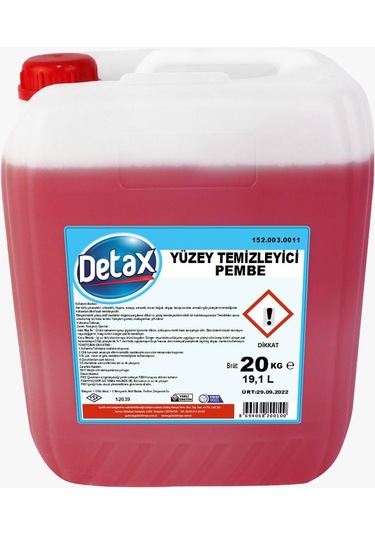 Detax Yüzey Temizleyici 20 Kg Pembe Tekli