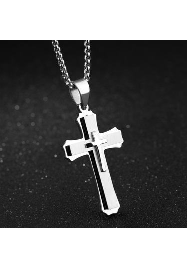 Siyah Opk Retro Geçişli Kolye Erkek Hediye