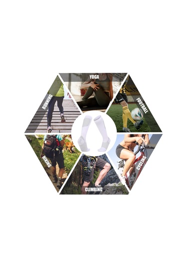 Youmex Spor Kompresyon Çorapları: Topuk Ve Arka Desteği, Nefesli Kumaş, Çok Renk Seçeneği, Unisex, 1 Çift Y-09 Turuncu