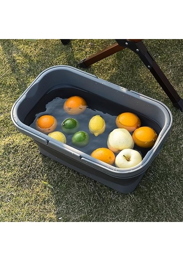 Katlanır Piknik Sepeti Gri