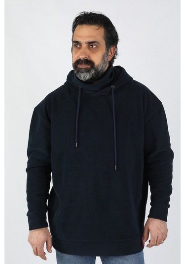 Unisex Kapüşonlu Polar  Lacivert