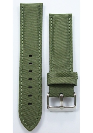 Bizon Haki Yeşil Kumaş Saat Kordonu 22Mm Dokuma Spor Perlon Kayış