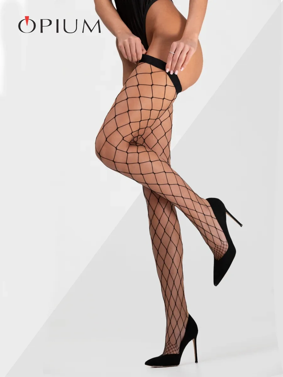 Opıum Lastikli Fileli Çoraplar 341311743 Siyah