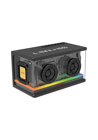 Lenyes S839 Rgb Işıklı Taşınabilir Tws Bluetooth Hoparlör V5.2 Siyah