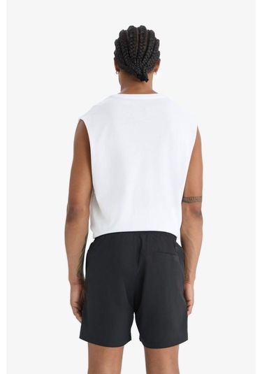 DeFactoFit Sporcu Baskılı Esnek Dokulu Kısa Boy Deniz Şortu B5952AX25HSBK81