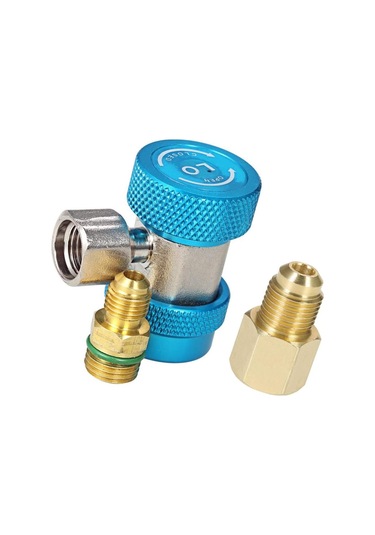 Ayarlanabilir R134a Hızlı Bağlayıcı Yüksek Düşük Dönüşüm Adaptör Bağlantıları, Soğutucu Tank Adaptör Kiti