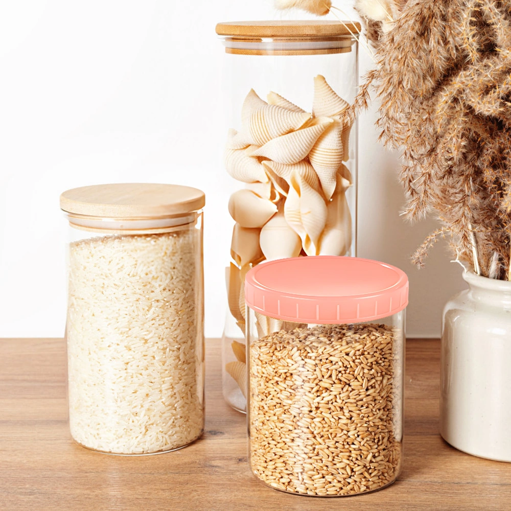 Dofolink 70mm Kırmızı Meşe Kavanoz Tıkanıklığı Kapağı - Pp Malzeme, Silikon Conta İle Su Geçirmez Ve Havalandırmayan, Yeniden Kullanılabilir Depolama Kapağı Kırmızı