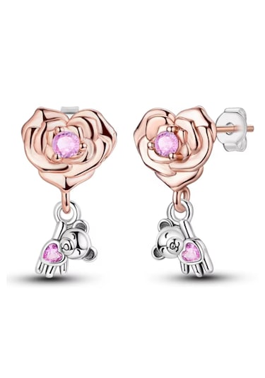 Omark Cotton Rose Bear Küpe Rose Gold