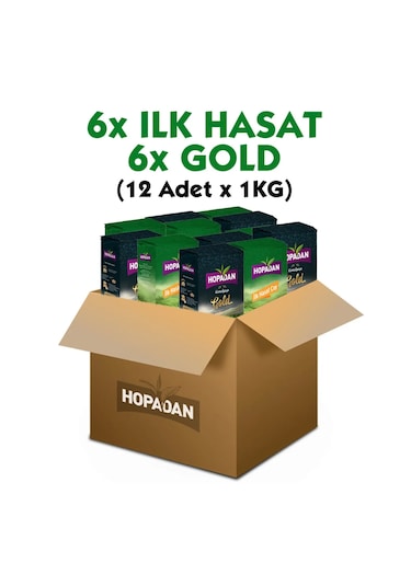 Hopadan Çay İlk Hasat Çay 6 x 1 KG + Gold Çay 6 x 1 KG