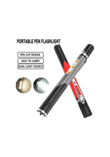 Sones E-smarter B35 Kalem El Feneri Şarj Edilebilir Taşınabilir Kalem Fener Gri