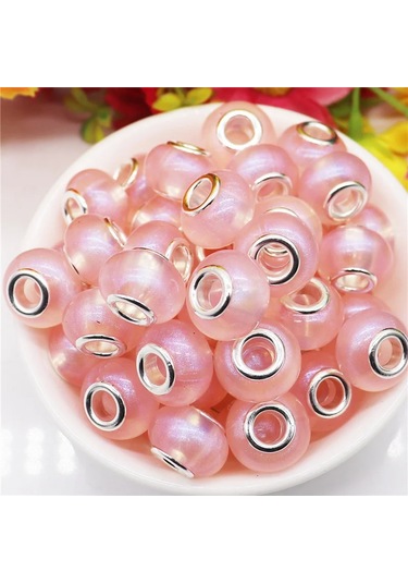 Irisdream 10 Adet Murano Reçine Rondelle Boncuk  Bilezik Dıy Takı Yapımıplum Plum