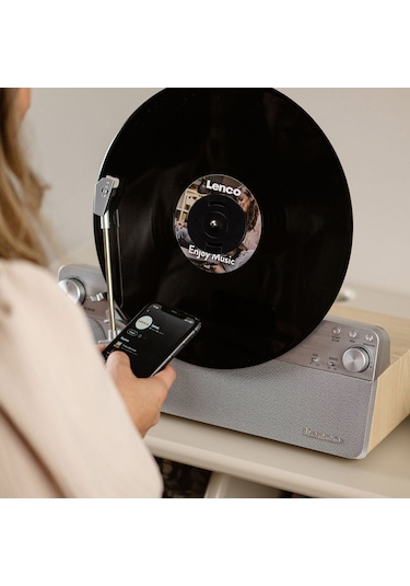 Lenco Dikey Plak Çalar Lsa-071 Retro Tasarım Ve Modern Dahili Hoparlörlü Bluetooth Pikap