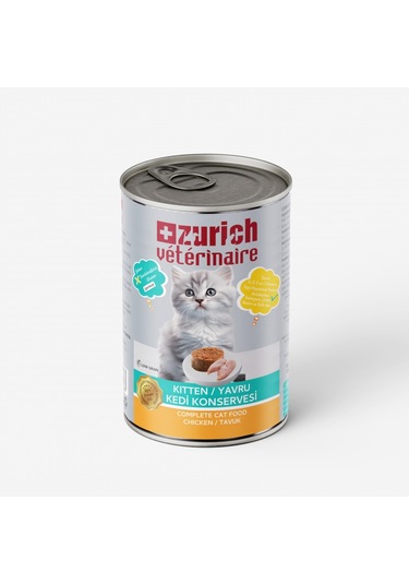 Zurich Veterinaire Pate Tavuklu Yavru Kedi Konservesi 415 G