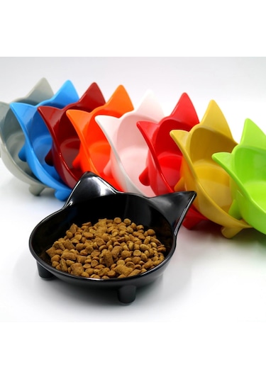 Homyl Sevimli Hayvan Kedi Kulakları Şekilli Mama Su Kasesi