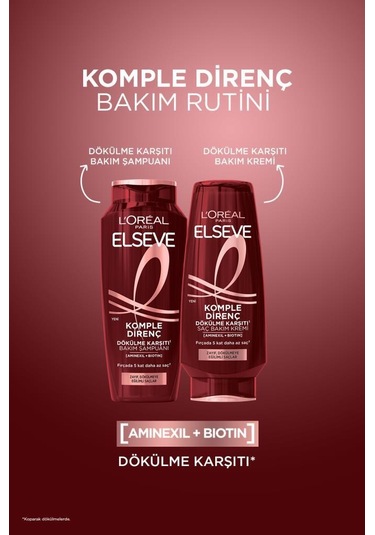 L'Oréal Paris Elseve Komple Direnç Dökülme Karşıtı Bakım Şampuanı 3 x 300 ML