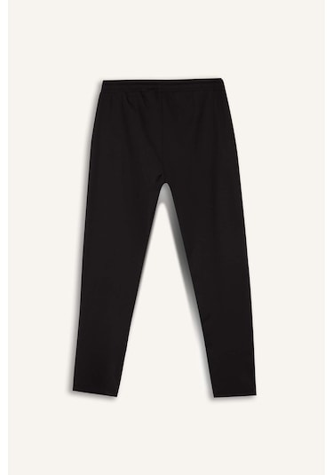 DeFactoFit Sporcu Jogger Eşofman Altı Slim Fit Dar Kesim Standart Paça Skuba Dalgıç Kumaş Beli Lastikli Düz Paça E3930AX24WNBK81 Siyah