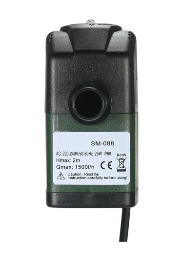 Mufunye 25w 1500l/h Su Altı Pompa, Akvaryum Ve Bahçe Suları İçin, 2m Yükseklik, Sm-088 Avrupa Standartı