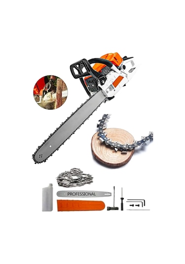 Moonshop Benzinli Testere 52cc Ağaç Odun Dal Kesme Makinesi Motor