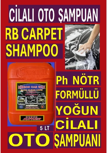 Carpet Shampoo Ph Nötr Formüllü Cilalı Oto Şampuanı 5 Kg