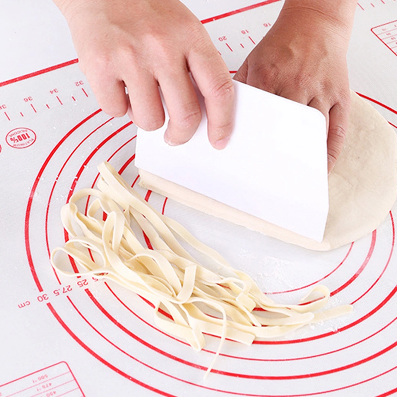 Youmex Kırmızı 50x40cm Ölçülü Silikon Hamur Hazırlama Ve Fırın Matı - Yeniden Kullanılabilir Fırınlama Aracı Kırmızı