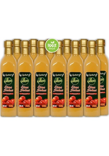 Elma Sirkesi 12x500 Ml - %100 Katkısız Doğal Geleneksel Ev Yapımı