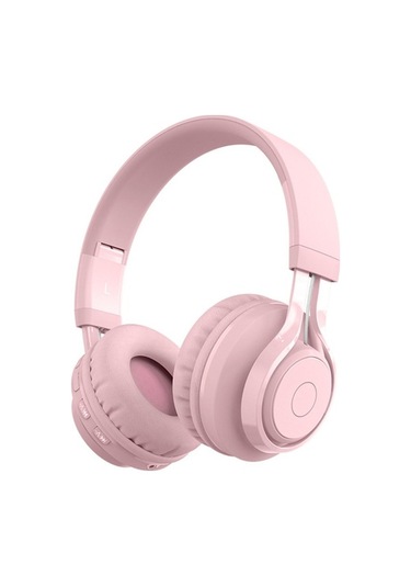 Çocuk Kafa Üstü Kulaklık, Bluetooth 5.3 - Pembe
