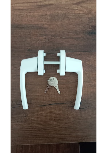 Pvc Pencere Üstten Anahtarlı Kilitli Kapı Pencere Kolu Beyaz