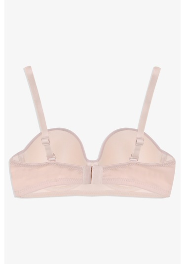 2'li Paket - Kadın Dolgusuz Mikro Straplez Sütyen Siyah - Ten