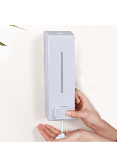 Suntek 600ml Sabunluk Duvara Monte Banyo Duş Şampuanı Otel Beyaz