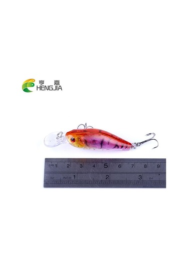 10pc Hengjıa 8g Minnow Crankbaits 3d Gözler Plastik Wobbler Olta Takımı Ekipmanları