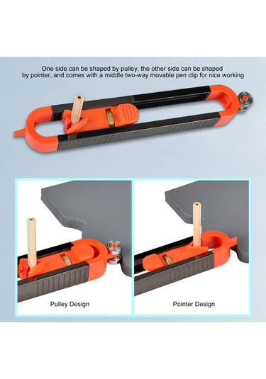 Neevoyu Ahşap İçin Kilitlebilir Kontur Ölçer - Düzensiz Eğim Ve Profil Alıcı - Abs+metal Malzeme
