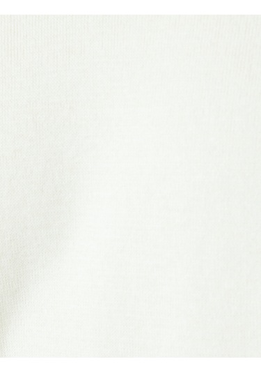 Koton Pamuklu V Polo Yaka Kısa Kollu Triko Kazak Ekru 5sam70005ht Ekru