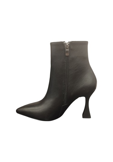 Ventes 02206z Fermuarlı Sivri Burun Cm İnce Topuk Günlük Hafif Şık Tasarım Kadın Bot Siyah