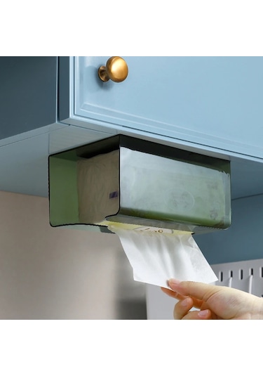 Şeffaf Duvara Monte Banyo Doku Kutusu Şeffaf Mutfak Kağıdı Saklama Kutusu Punch-ücretsiz Tuvalet Peçete Tutucu Organizatör Vaka