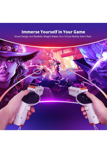 Amvr Meta Quest 3 Vr Silah Stok Denetleyici Sapları Uzatma Kolu Güçlendirme Aksesuarları