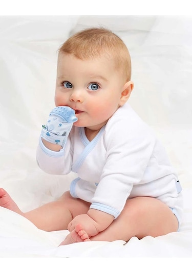 Babyjem Bebek Diş Kaşıyıcı Eldiveni Kirpi Ekru