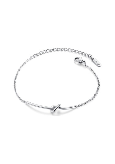 Gümüş Opk Moda Titanyum Çelik Bileklik Kadın Bileklik Gümüş