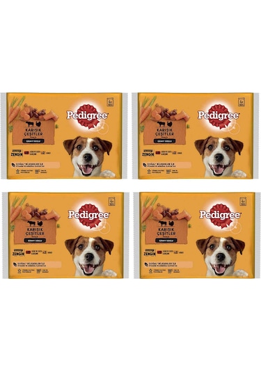 Pedigree Multipack Karışık Etli Pouch Yetişkin Köpek Maması 4 x 100 G