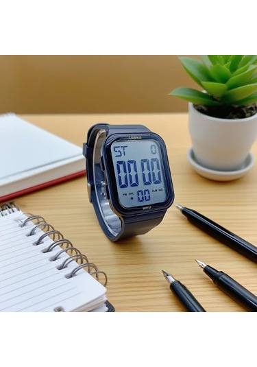 Willowhaven Siyah Spor Saati Gençler İçin Su Geçirmez Dijital Alarmlı Kol Saati Siyah