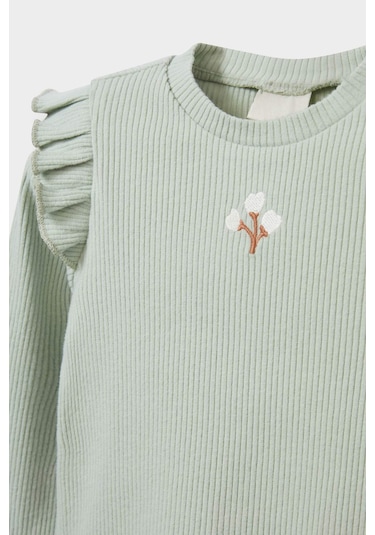 Defacto Kız Bebek 2li Takım Çiçekli Uzun Kollu Fitilli Kaşkorse Tişört Tayt Y1122a225augn1123 Yeşil Defacto Kız Bebek 2li Takım Çiçekli Uzun Kollu Fitilli Kaşkorse Tişört Tayt Y1122a225augn1123 Yeşil