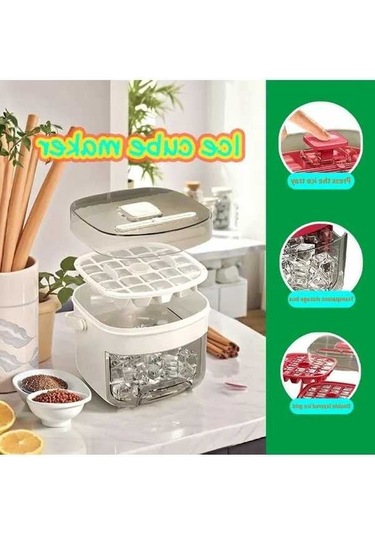 Fastbuy Challenger Taşınabilir Buz Makinesi Krem Beyaz, Büyük Kapasiteli, Çift Katmanlı, Elektriksiz Çalışır Krem - Beyaz