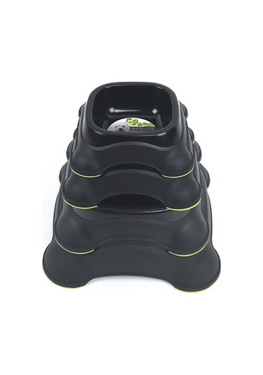 M-pets Eco Double İkili Plastik Kedi Ve Köpek Mama Ve Su Kabı Siyah 2x400 Ml 244-51028.01
