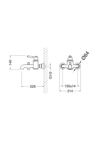 Bocchi Burlington 1004-0030-AB Banyo Bataryası Ve El Duşu Seti Antik Siyah