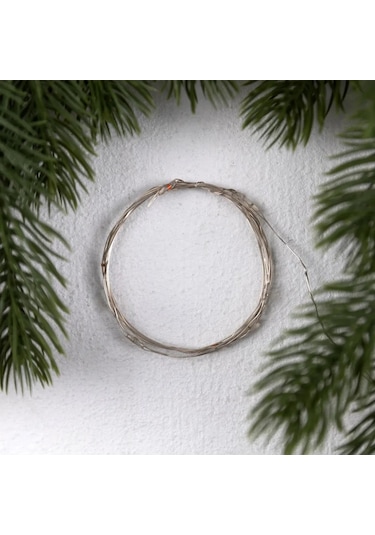 Luazon Lighting Pil İle Çalışan Çiy Işığı Zincir, 1 M 451572479 Kırmızı